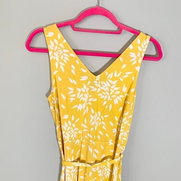 A New Day yellow floral sleeveless unlined flowy midi dress - Small - Picture 2 of 10